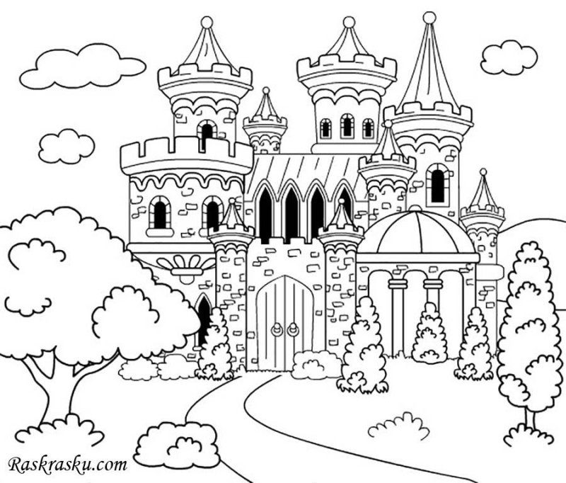 Раскраска замок