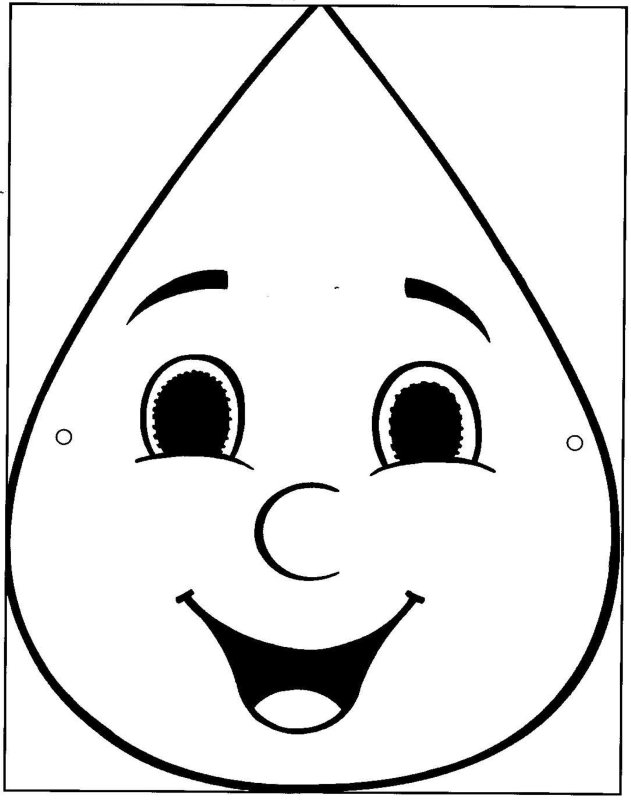 Трафарет капельки для вырезания