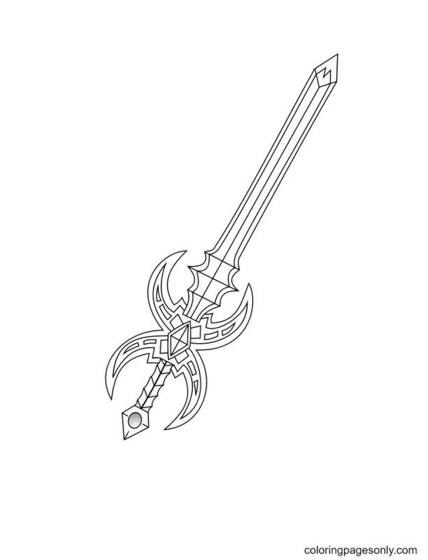 Раскраски для мальчиков мечи