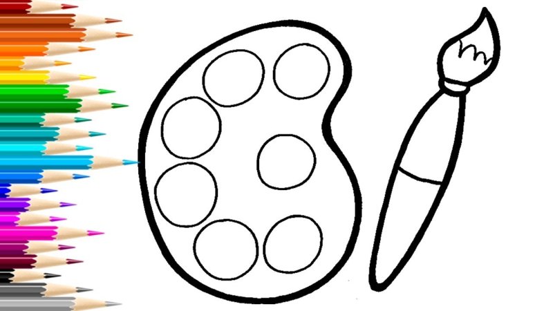 Палитра раскраска для детей