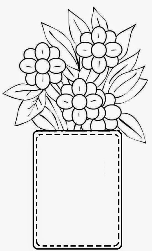 Раскраска цветы для мамы