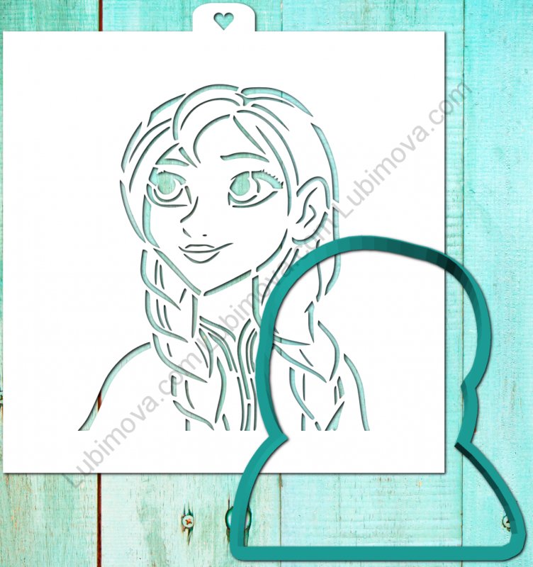 Эльза трафарет