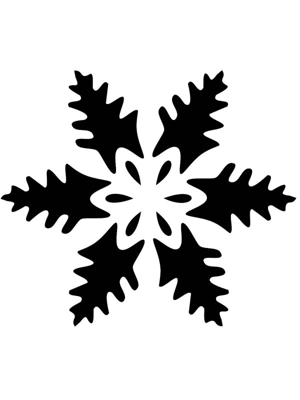 Снежинка трафарет для вырезания