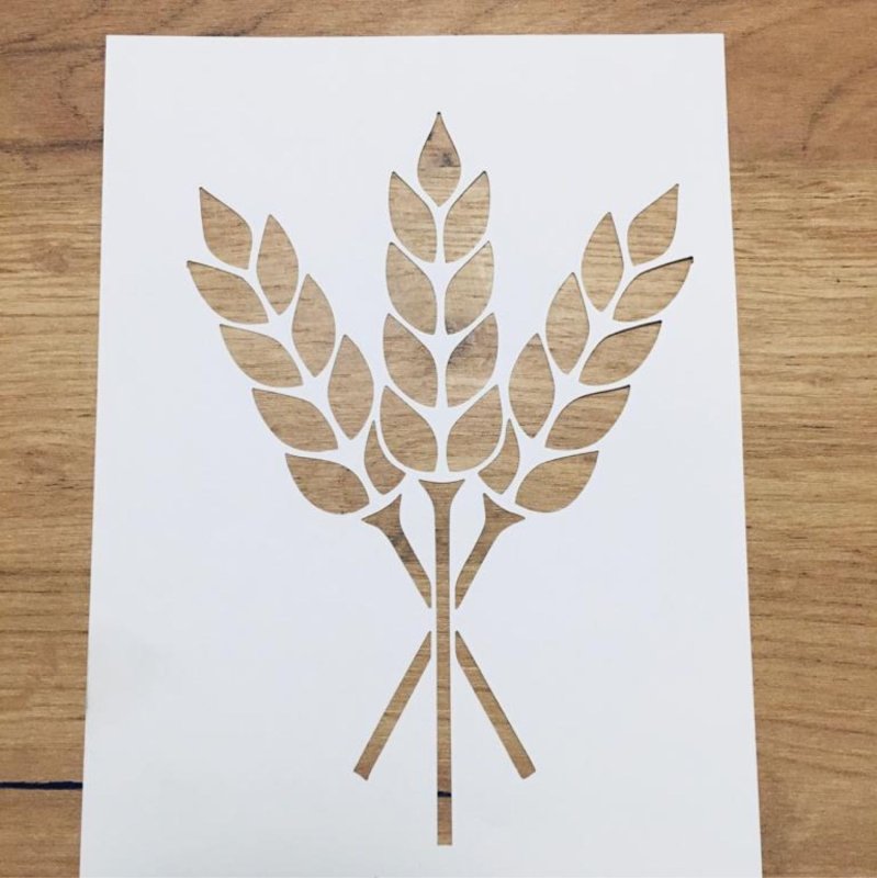 Колос пшеницы трафарет