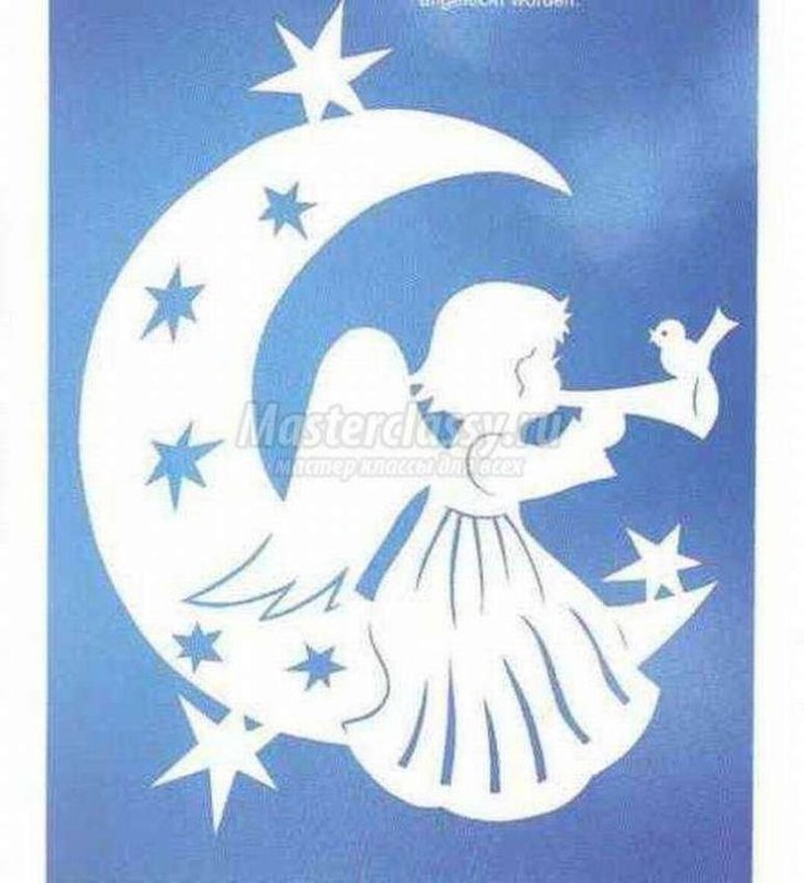 Ангелочки трафареты для вырезания