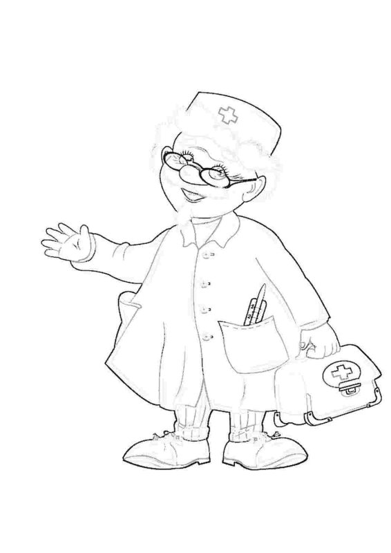 Доктор Айболит раскраска для детей