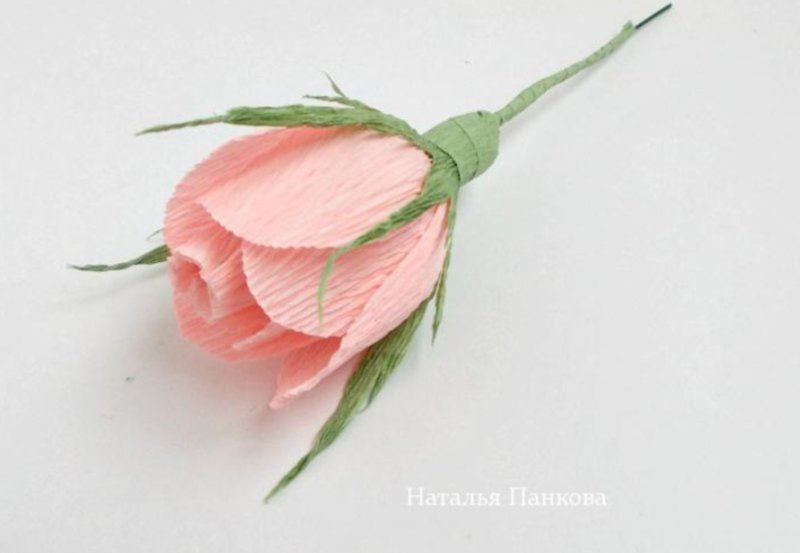 Шаблон розы из гофрированной бумаги