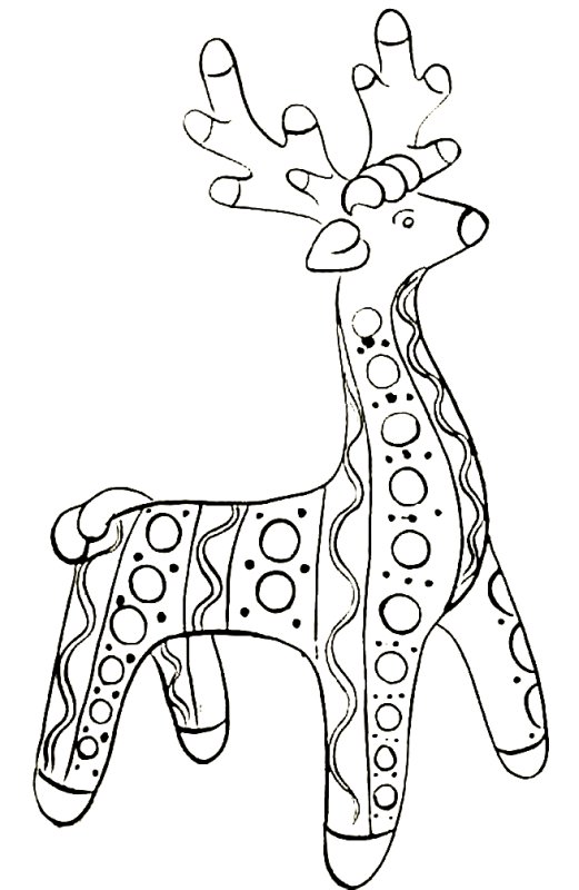 Раскраска Олешек Филимоновская игрушка