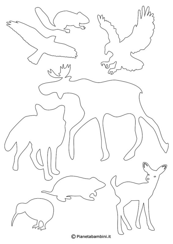 Трафареты животных для вырезания