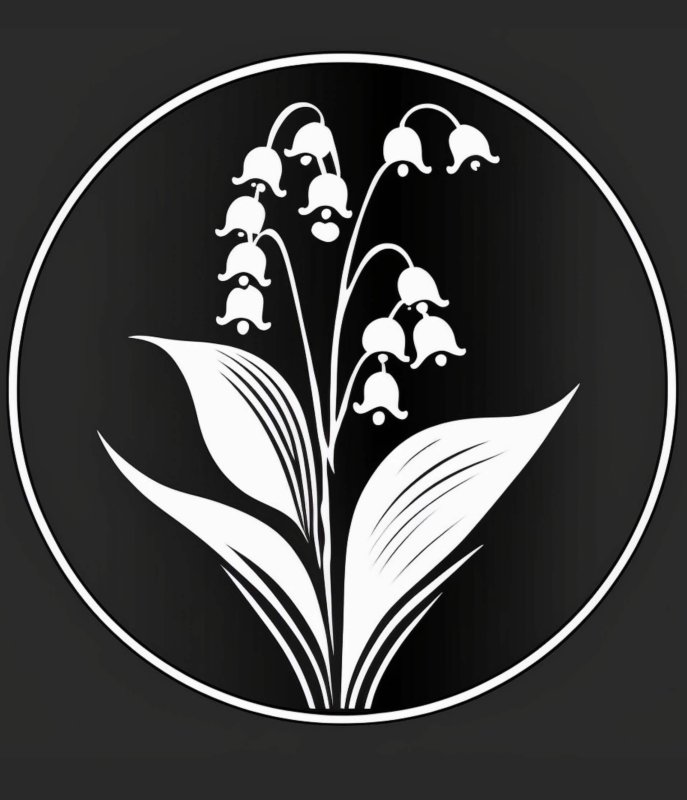 Ландыш трафарет