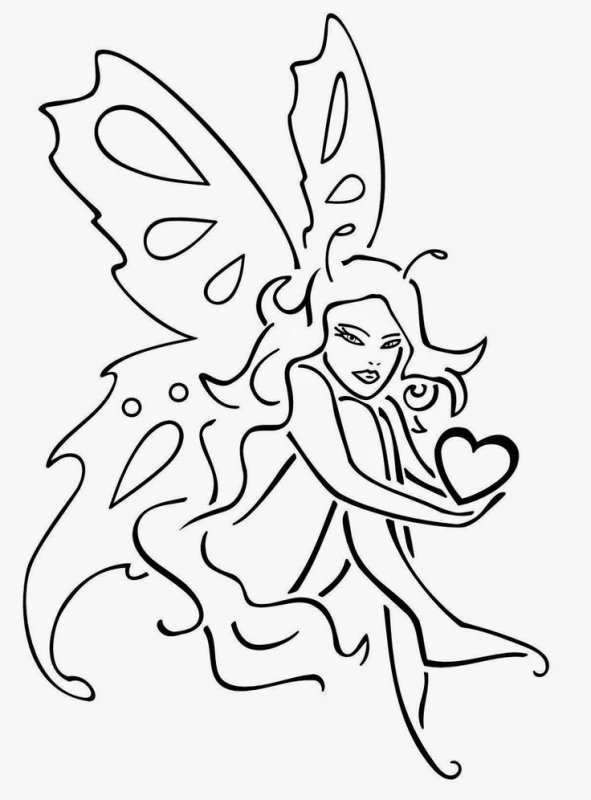 Фея трафарет для вырезания