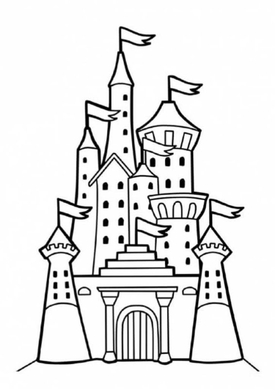 Раскраски замки и дворцы