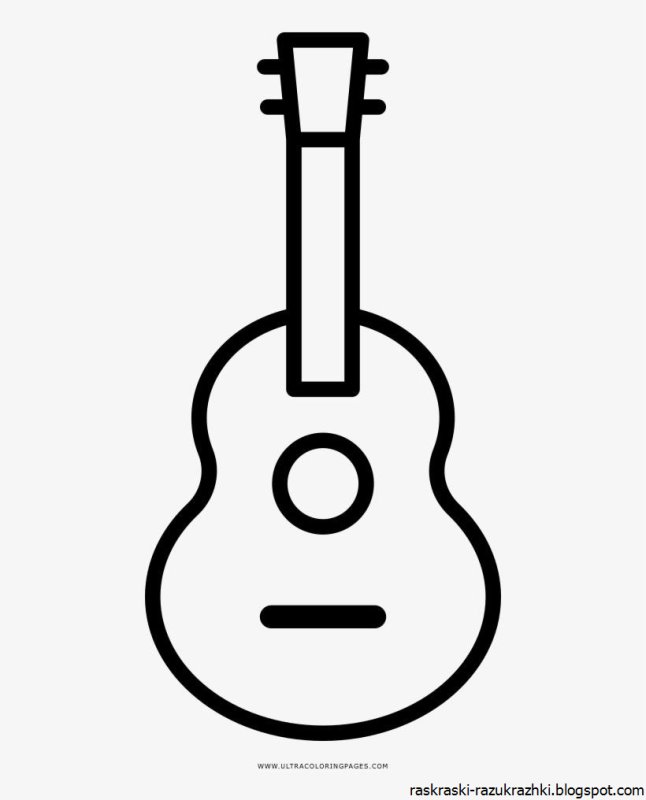 Гитара для распечатки