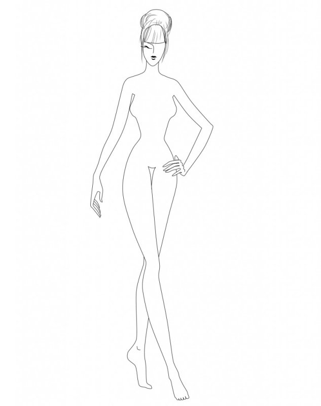 Макет для рисования одежды