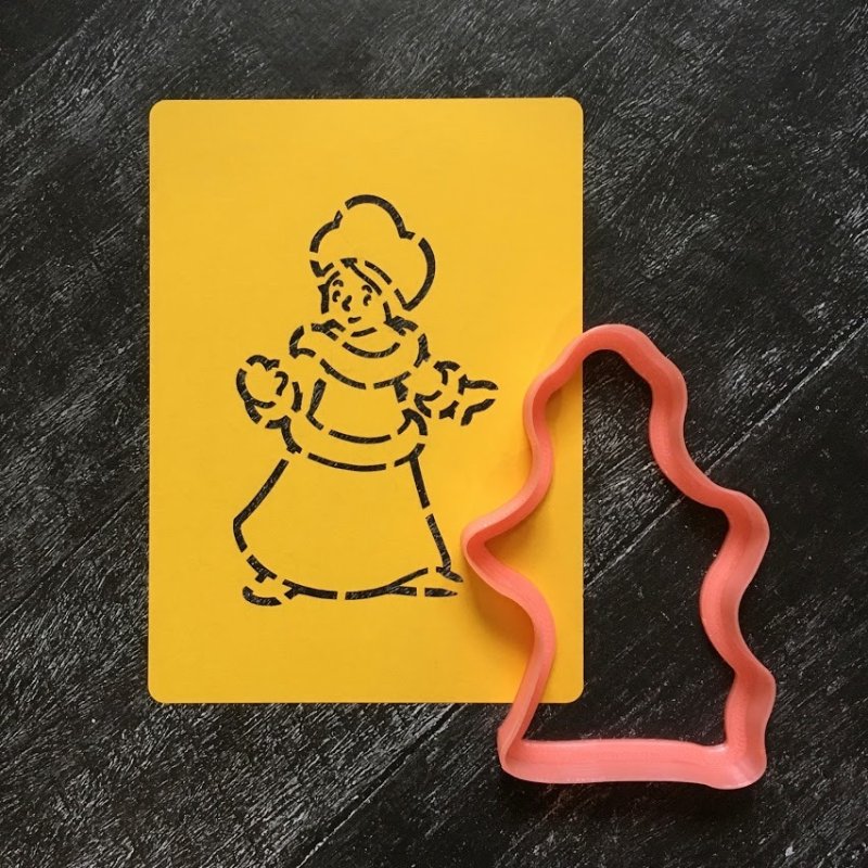 Олененок трафарет для пряников