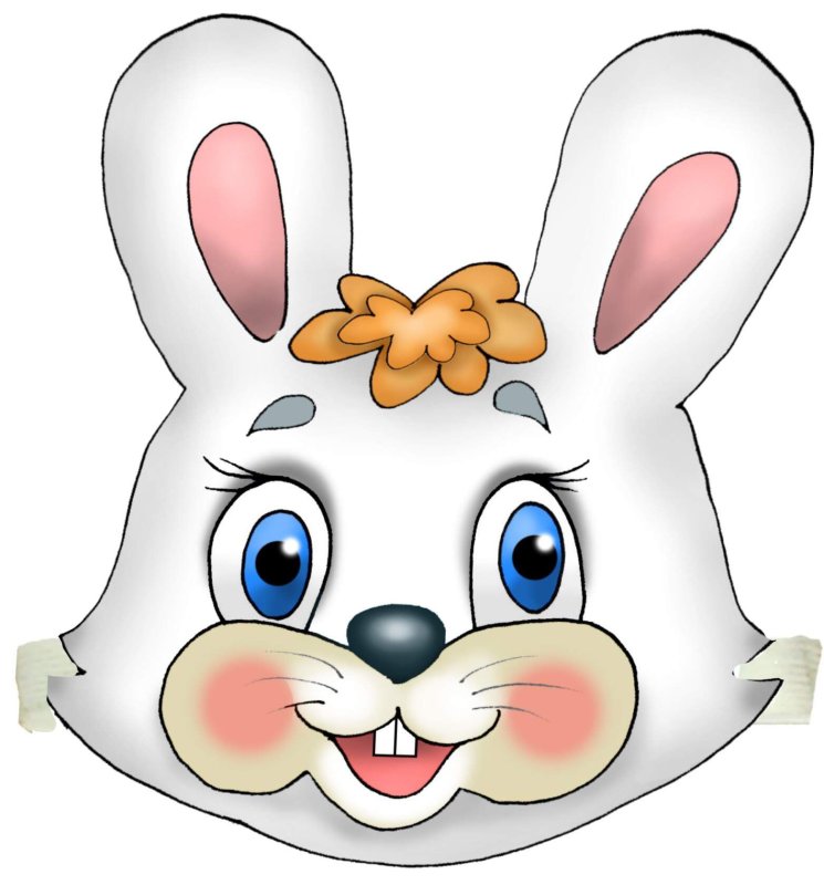 Маска зайчика на голову