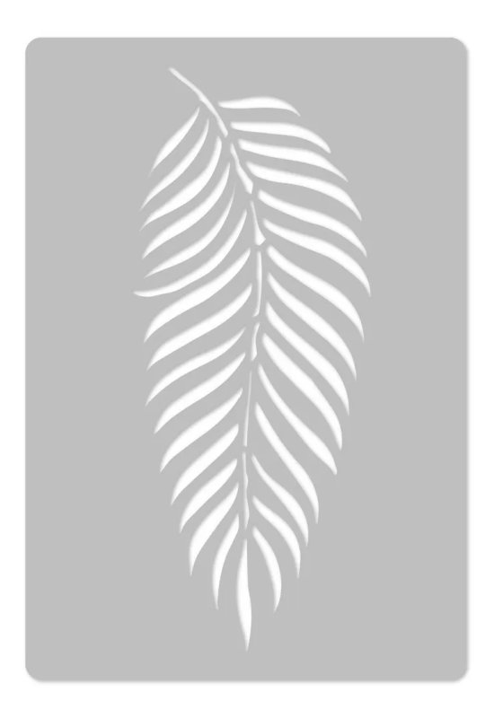 Лист пальмы трафарет