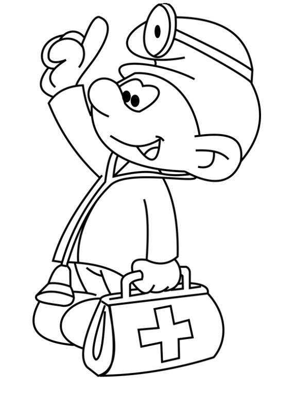 Раскраска Айболит