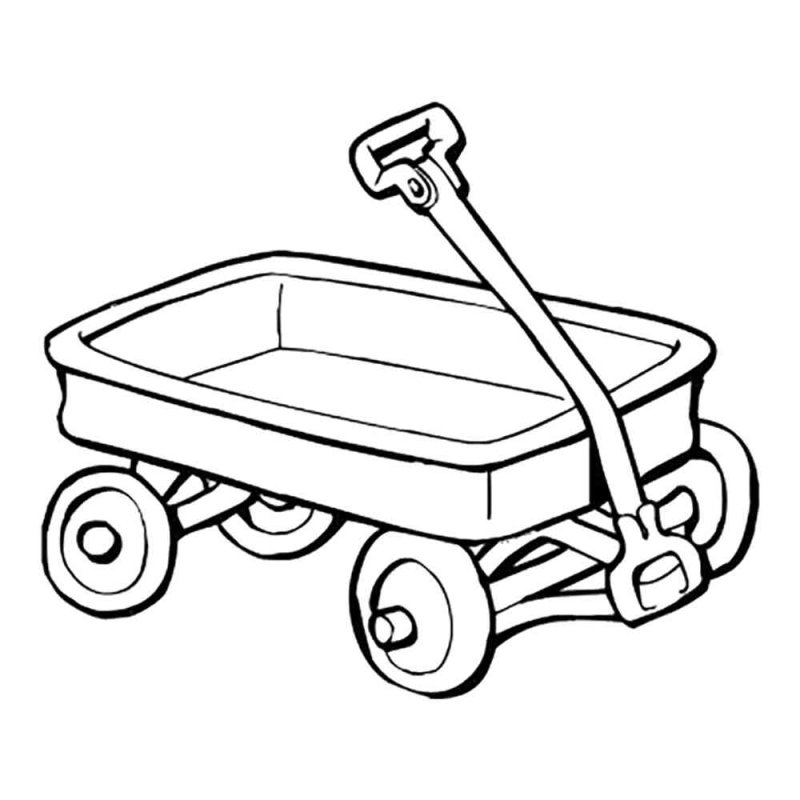 Раскраска Садовая тележка