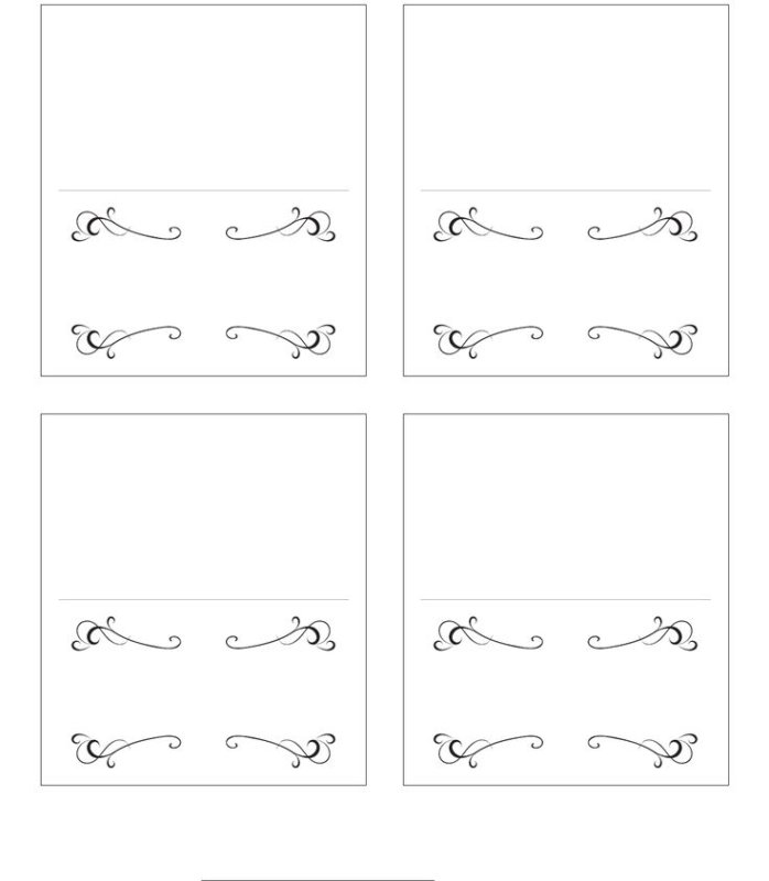 Макет рассадочных карточек