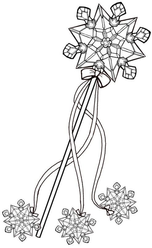 Раскраски для девочек снежинки