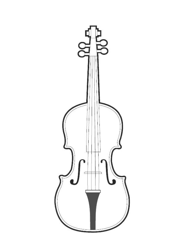 Чертеж скрипки Antonio Stradivari