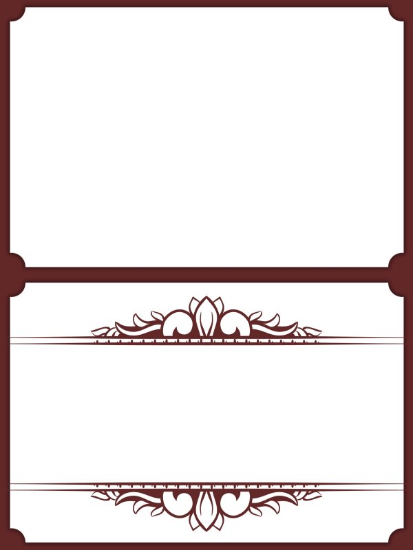 Банкетные карточки макет