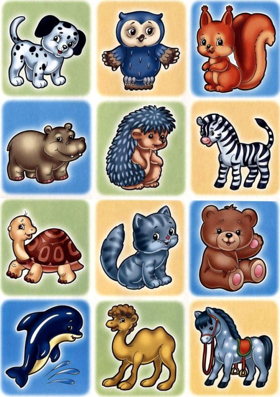 Рисунки животных для детей