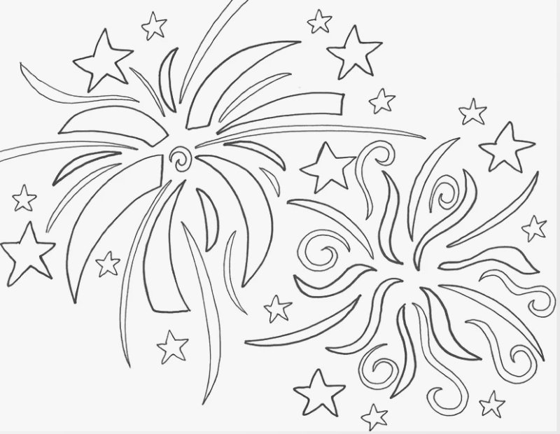 Салют трафарет для вырезания