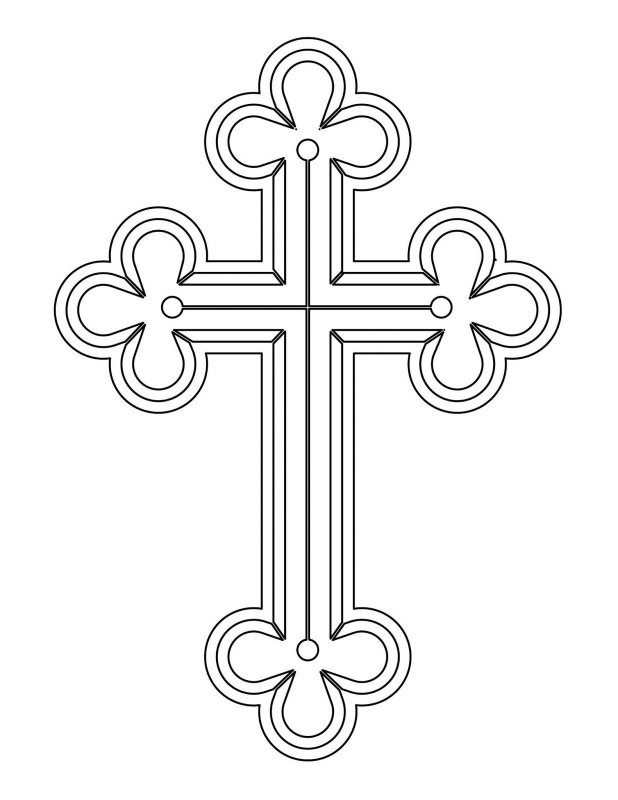 Православный крест трафарет