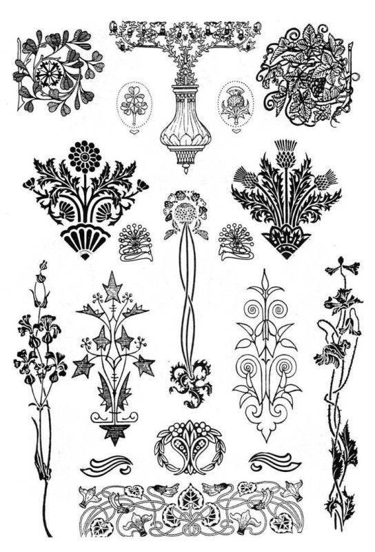 Растительный декоративный орнамент