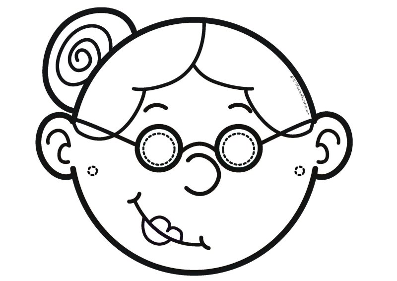 Лицо для раскрашивания для детей