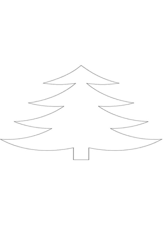 Елка трафарет для рисования