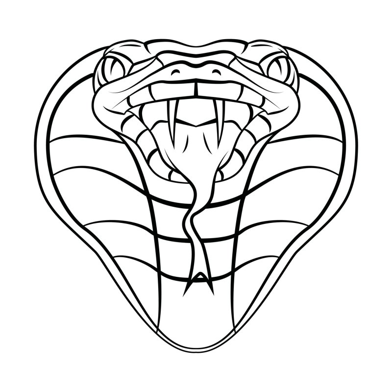 Кобра раскраска