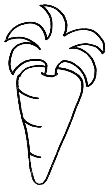 Морковь трафарет для вырезания