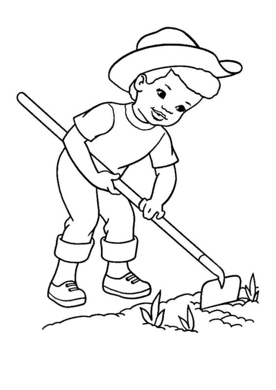 Раскраски о труде для детей