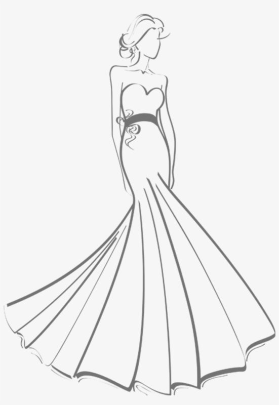 Рисунки для срисовки платья