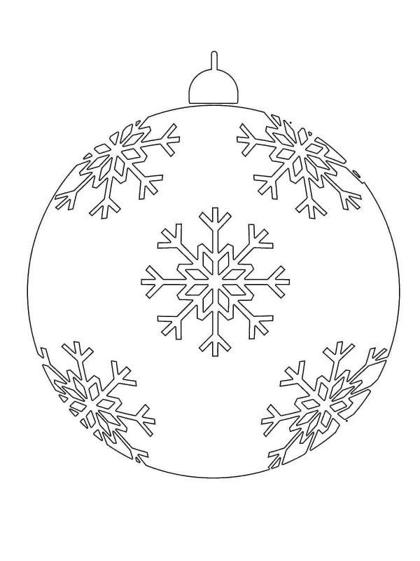 Новогодний шар раскраска
