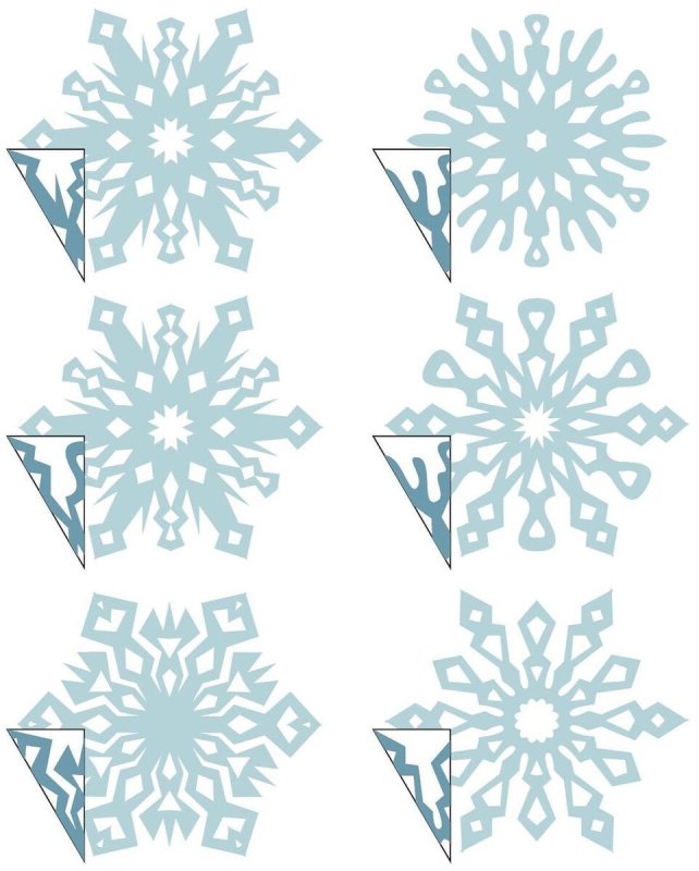 Снежинки шаблоны для вырезания