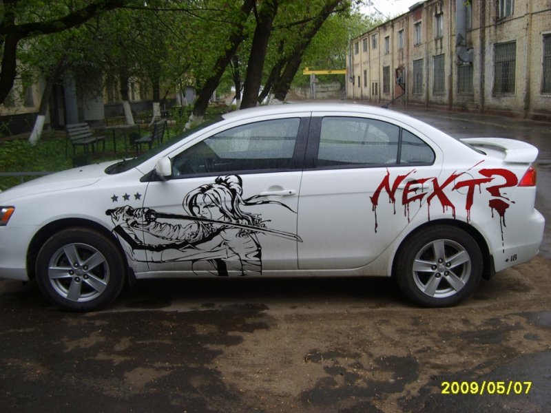 Аэрография по трафарету