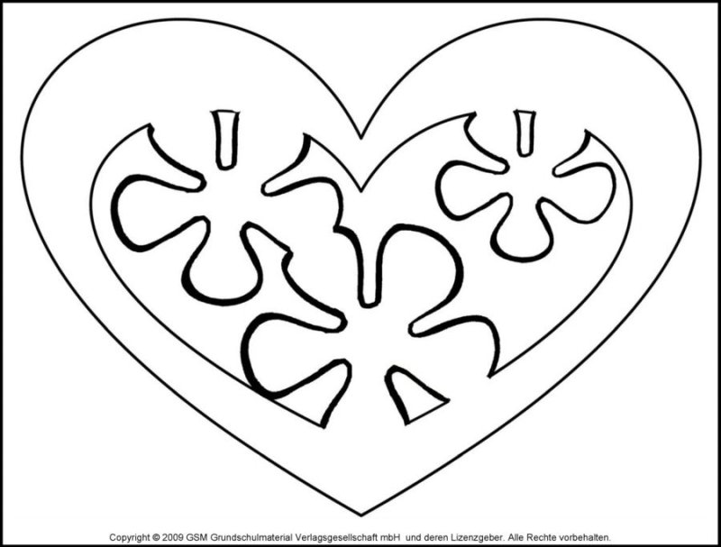 Трафарет валентинки