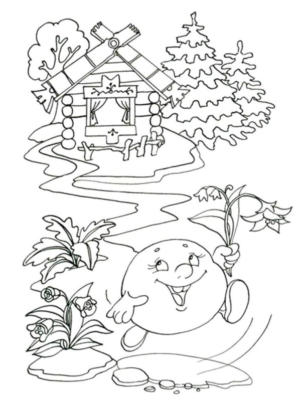 Раскраска "Колобок"