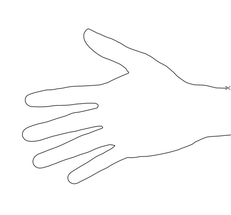 Рука раскраска для детей