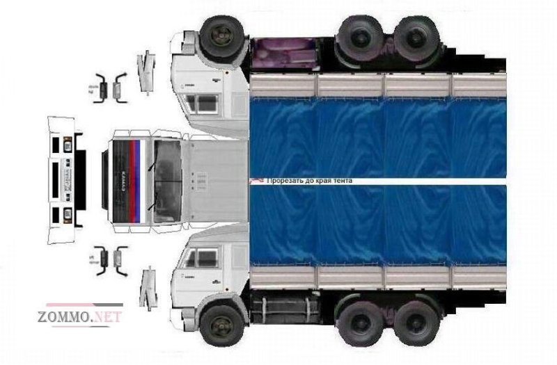 Развертка кабины КАМАЗА 5350
