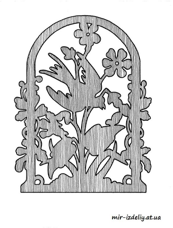 Пропильная прорезная резьба по дереву лобзиком