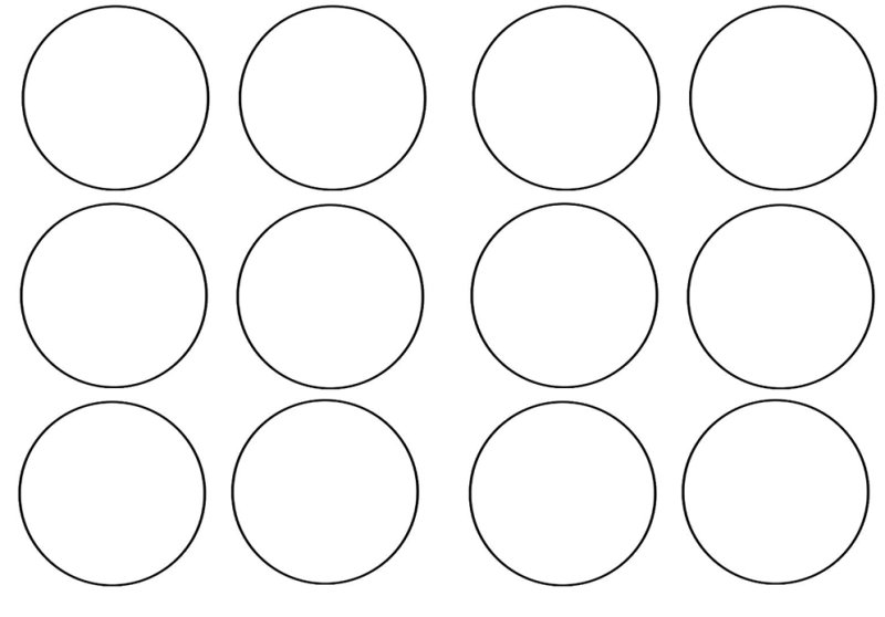 Кружочки шаблон для вырезания