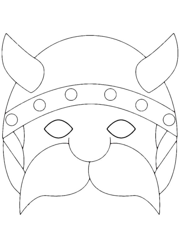 Маска трафарет для детей