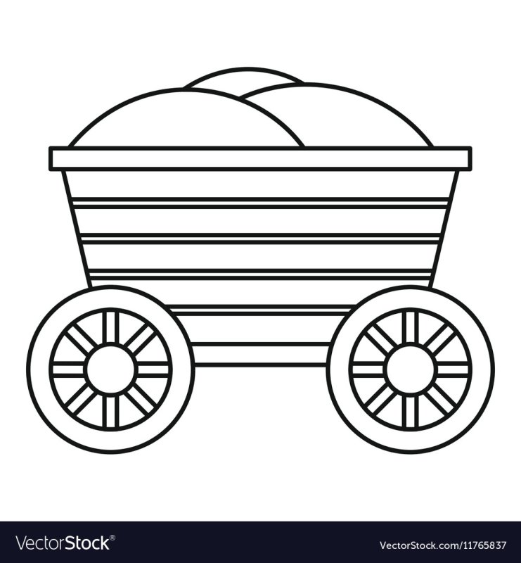 Тележка деревянная раскраска для детей