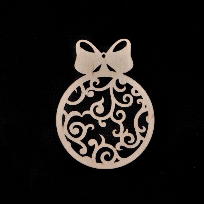 Новогодние шары фанера лазером