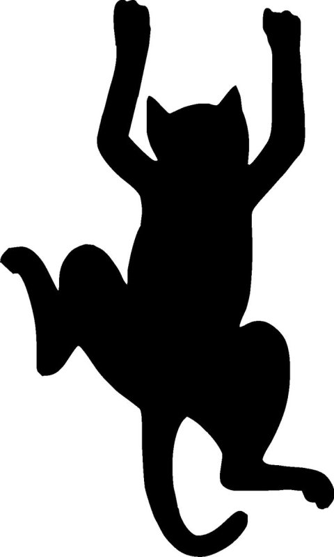 Трафарет кошки на стену